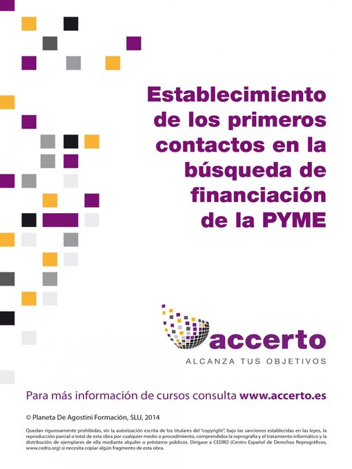 Title details for Establecimiento de los primeros contactos en la búsqueda de financiación...PYME by Accerto - Available